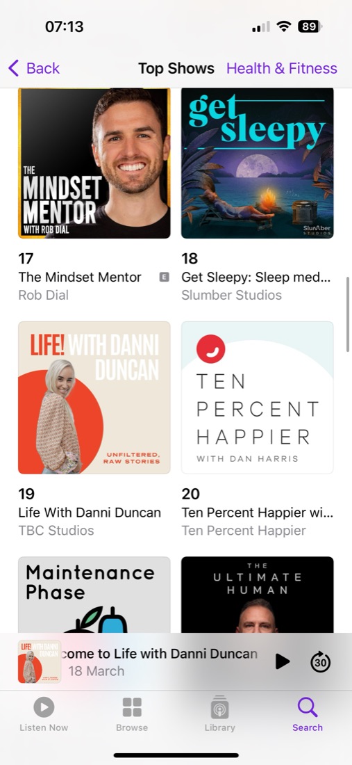 Life With Danni Duncan in the Health & Fitness top shows